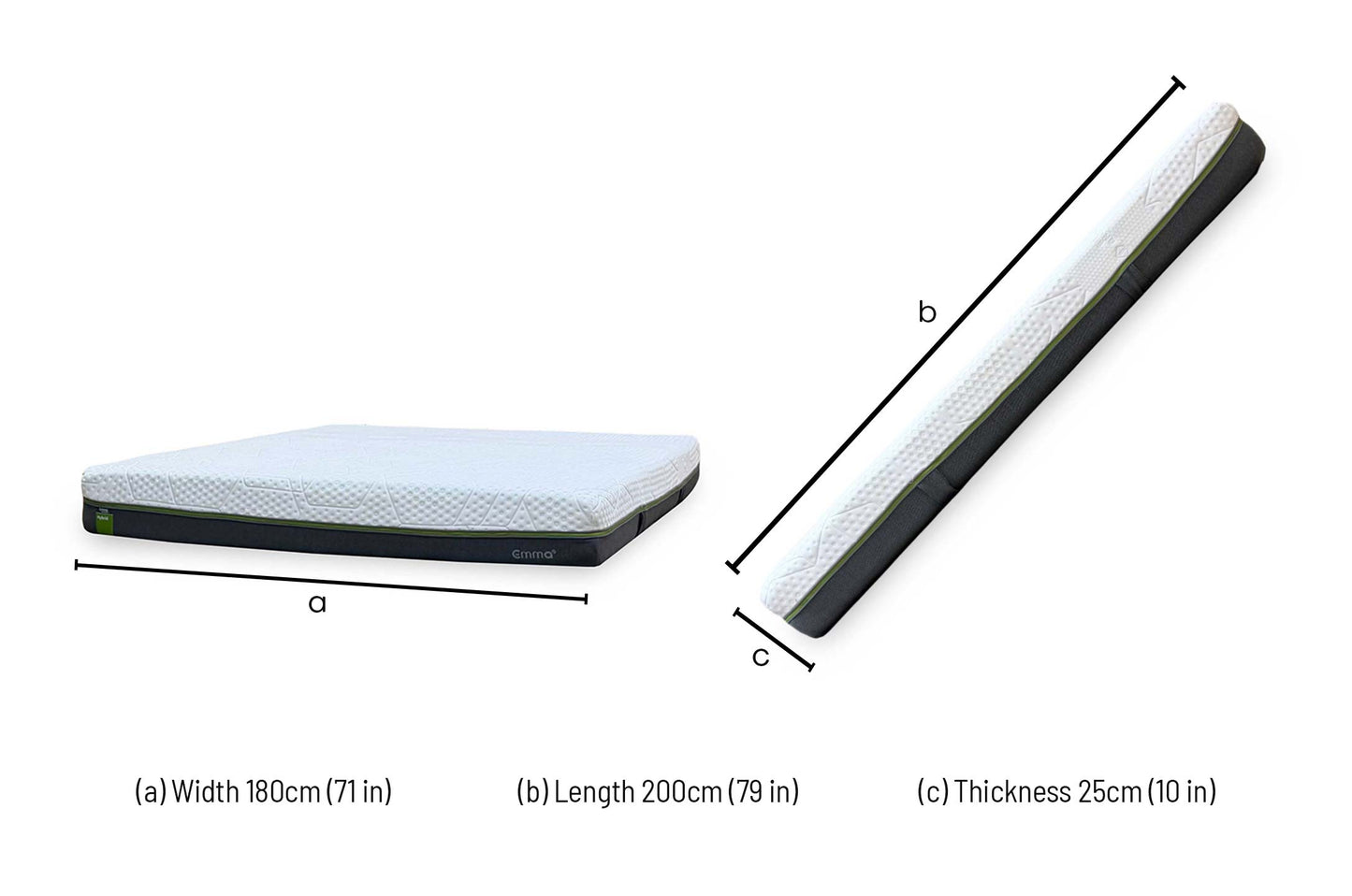 Emma Diamond Hybrid Medium Firmness Pocket Spring Memory Foam Mattress - Super King – view 6