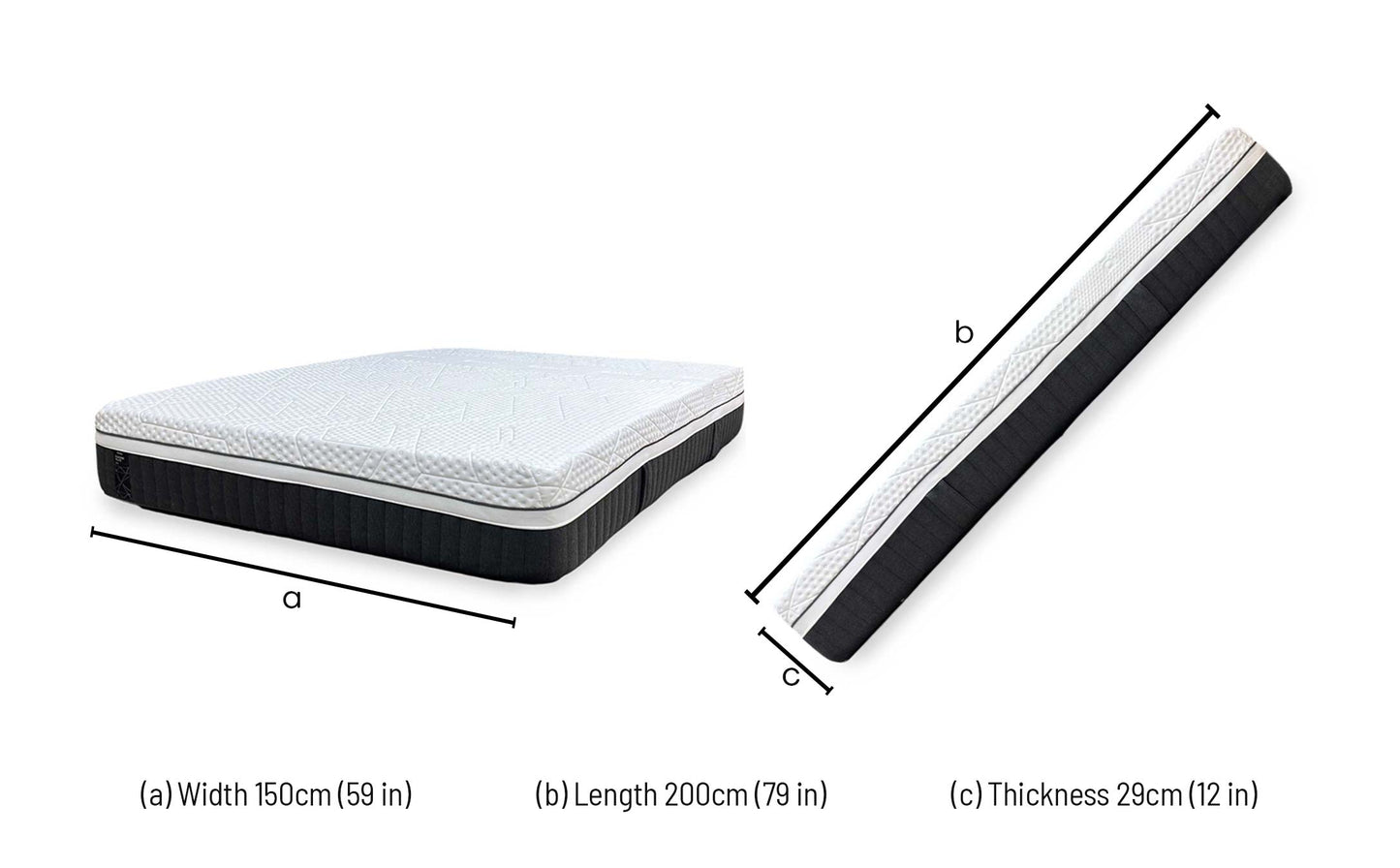 Emma Mattress Diamond Deluxe Hybrid Soft Tension Diamond Cool Foam Mattress - King