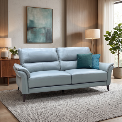 ‘Winner’ Montana Cat-60_33 Granite Leather 3 Seater Sofa Furniture Village