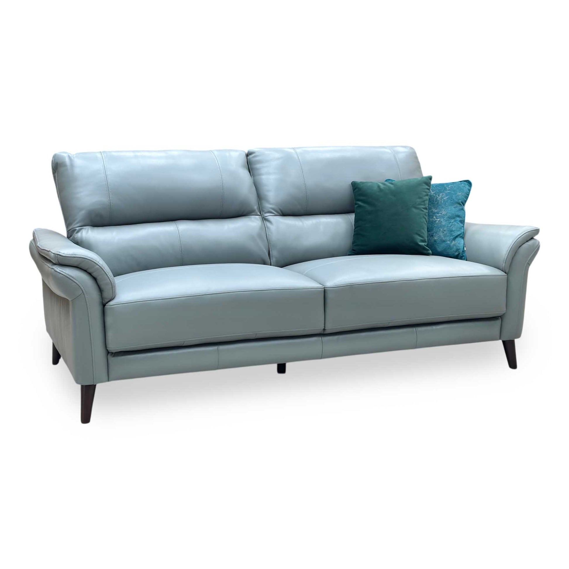 ‘Winner’ Montana Cat-60_33 Granite Leather 3 Seater Sofa Furniture Village
