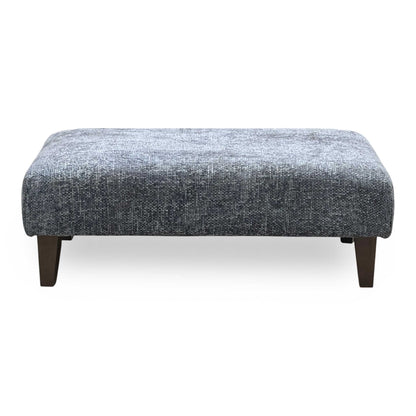 ‘Tabitha’ Slate Blue Woven Fabric Bench Stool Furniture Village
