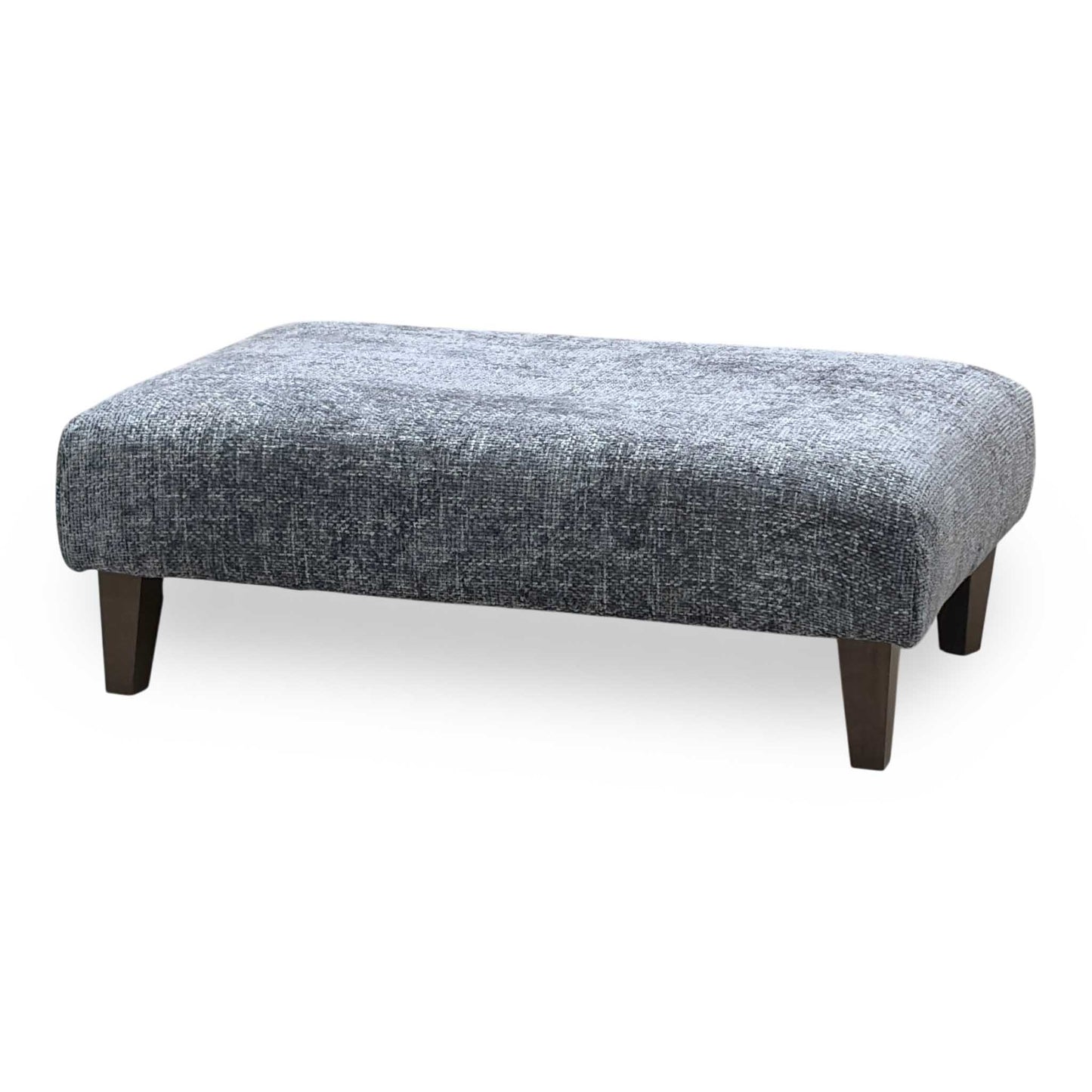 ‘Tabitha’ Slate Blue Woven Fabric Bench Stool Furniture Village