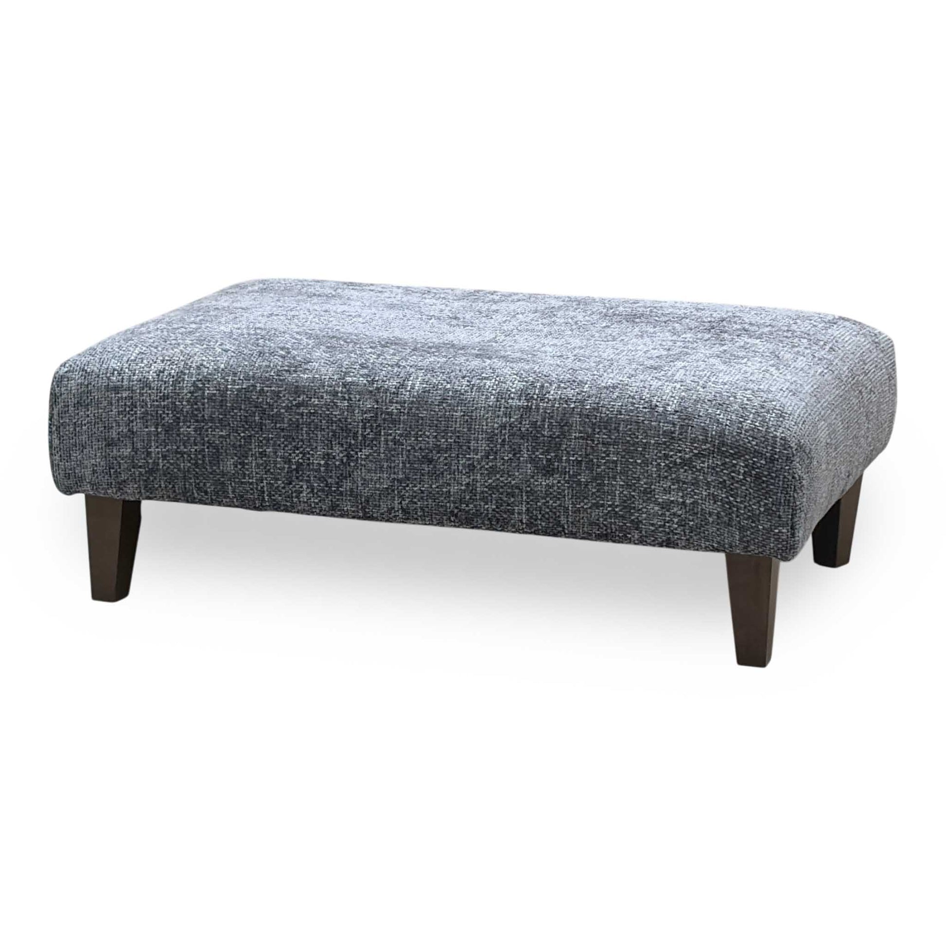 ‘Tabitha’ Slate Blue Woven Fabric Bench Stool Furniture Village