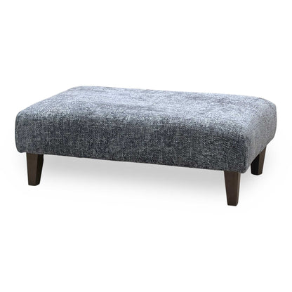 ‘Tabitha’ Slate Blue Woven Fabric Bench Stool Furniture Village