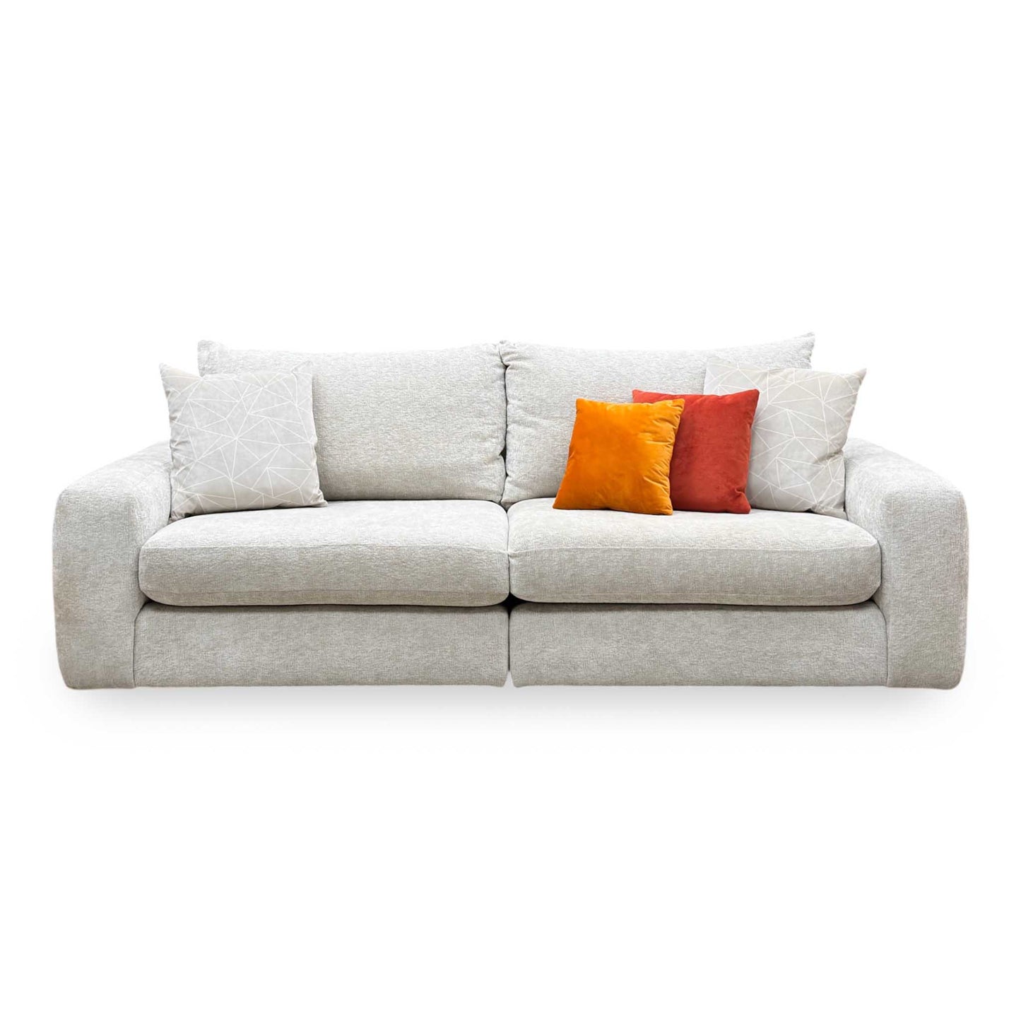 ‘Pandora’ Denby Ivory Fabric 4 Seater Split Frame Sofa Furniture Village