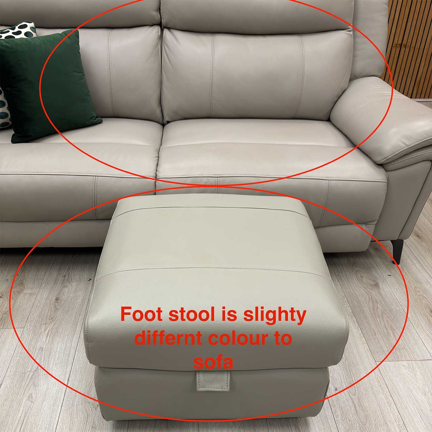 ‘Panache’ Lead Grey Cat-60_23 Leather 3 Seater Power Recliner Sofa + Storage Footstool Furniture Village