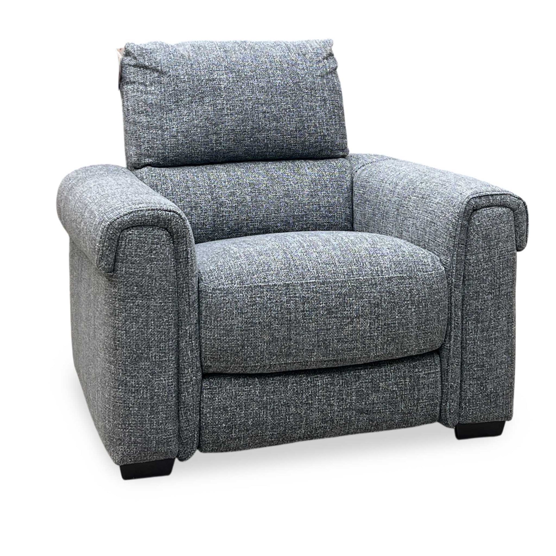 ‘Nixon’ Gun Metal Grey Fabric Power Recliner Chair Furniture Village