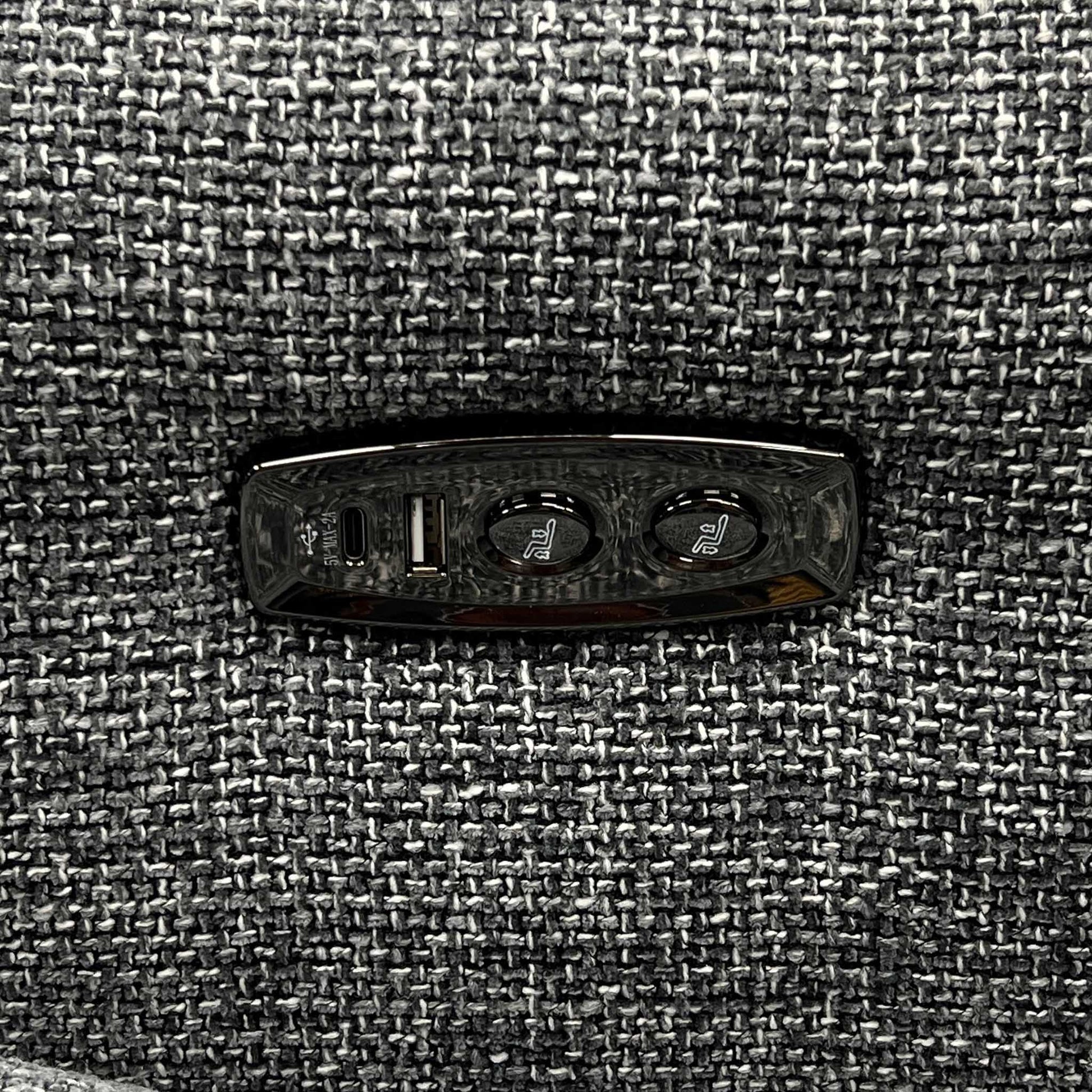‘Nixon’ Gun Metal Grey Fabric Power Recliner Chair Furniture Village