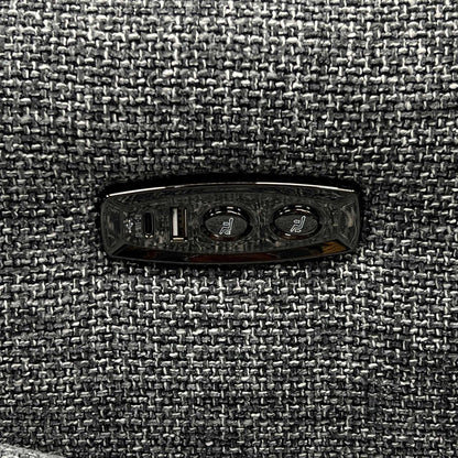 ‘Nixon’ Gun Metal Grey Fabric Power Recliner Chair Furniture Village