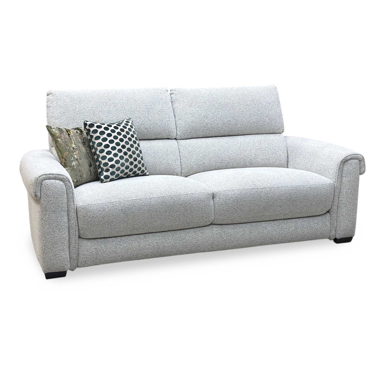 ‘Nixon’ Fab-Mil-R104 Oyster Fabric 3 Seater Sofa Furniture Village