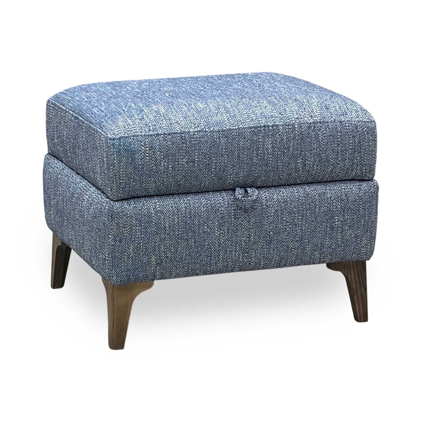 ‘Moderna' Blr Marine Blue Sw Fabric Storage Footstool Furniture Village