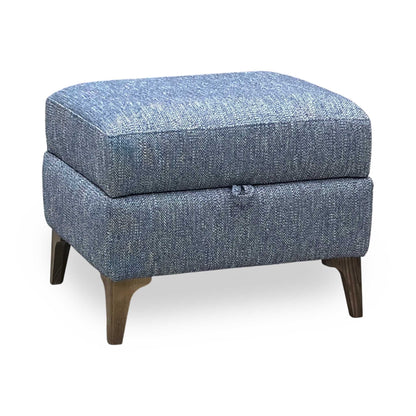 ‘Moderna' Blr Marine Blue Sw Fabric Storage Footstool Furniture Village