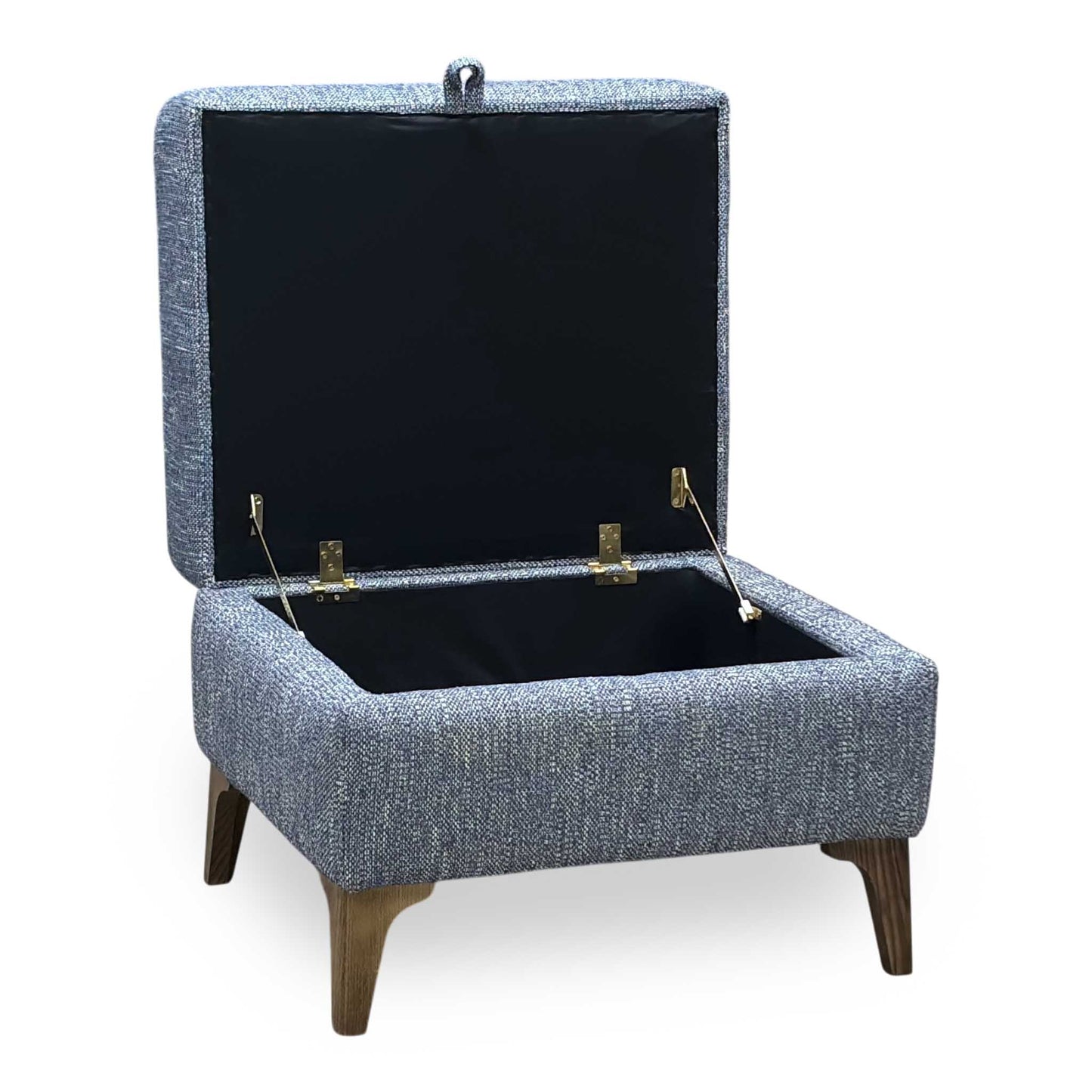 ‘Moderna' Blr Marine Blue Sw Fabric Storage Footstool Furniture Village