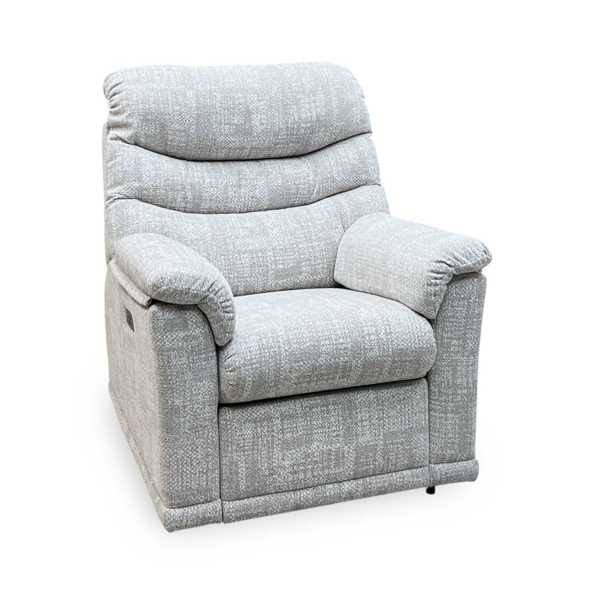 G Plan ‘Malvern’ B045 Aerial Horizon Grey Fabric Power Recliner Armchair Furniture Village