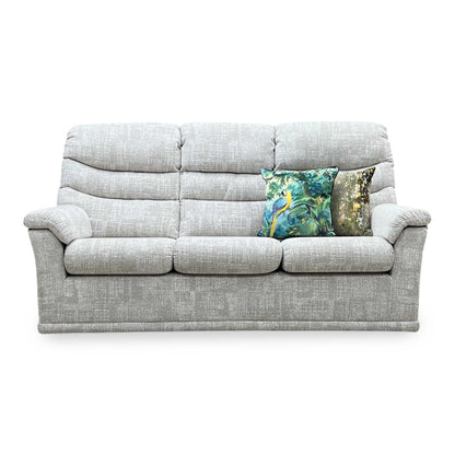 G Plan 'Malvern' B045 Aerial Horizon Grey Fabric 3 Cushion 3 Seater Sofa Furniture Village