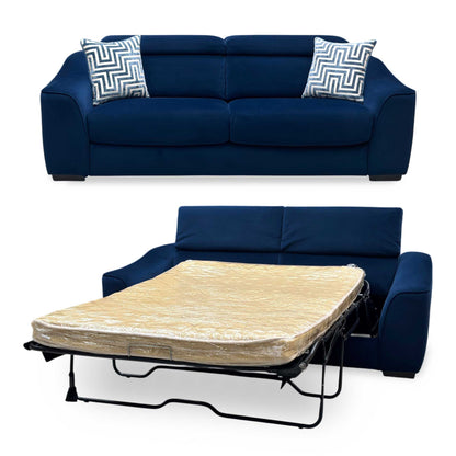 ‘Elixir’ Royal Blue Fabric 3 Seater Sofa Bed Furniture Village