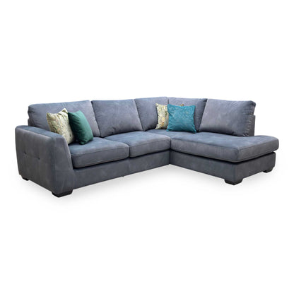 ‘Dinky’ Dexter Shadow Charcoal Grey Fabric Corner Chaise End Sofa Furniture Village