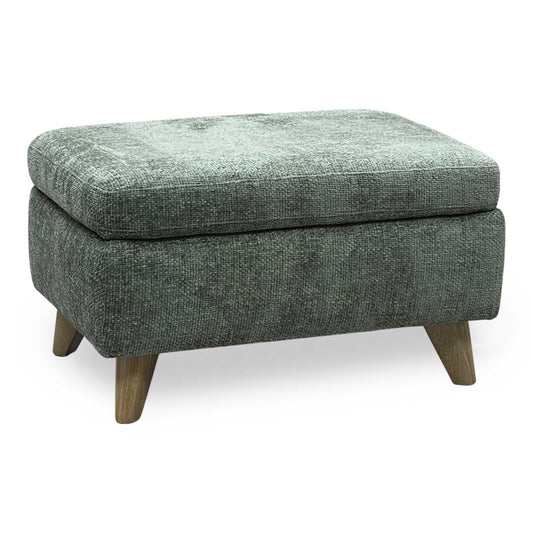 'Malmo' Bfa-Ori-R12 Olive Green Suede Coffee Table Storage Footstool Furniture Village