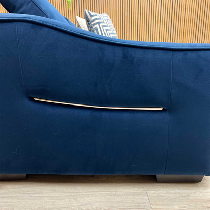 ‘Elixir’ Royal Blue Fabric 2 Seater Power Recliner Sofa Furniture Village