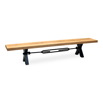Bodahl 'Terra' 1 Oil Solid Oak Dining Bench with Tension Bolt X-Leg Furniture Village