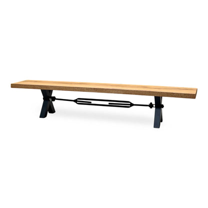 Bodahl 'Terra' 1 Oil Solid Oak Dining Bench with Tension Bolt X-Leg Furniture Village