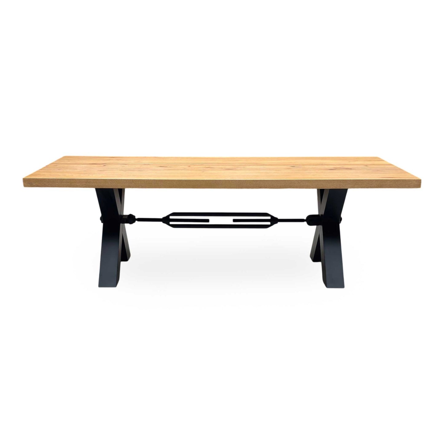Bodahl ‘Terra’ 1 Oil Solid Oak Straight Top 240cm Dining Table with Tension Bolt X-Leg Furniture Village