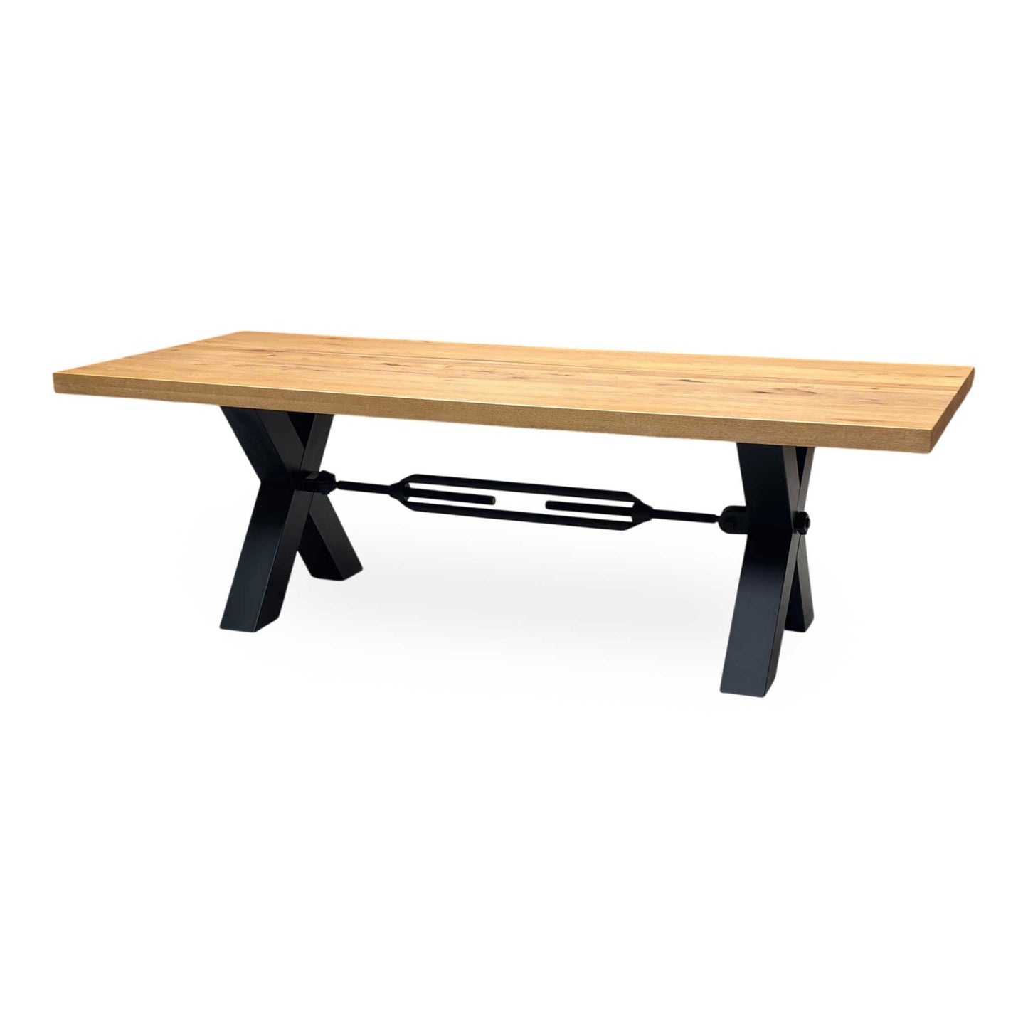 Bodahl ‘Terra’ 1 Oil Solid Oak Straight Top 240cm Dining Table with Tension Bolt X-Leg Furniture Village
