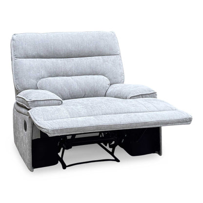 ‘Olivia’ Grey Fabric Manual Recliner Armchair Thornbrook (a Joseph James brand)