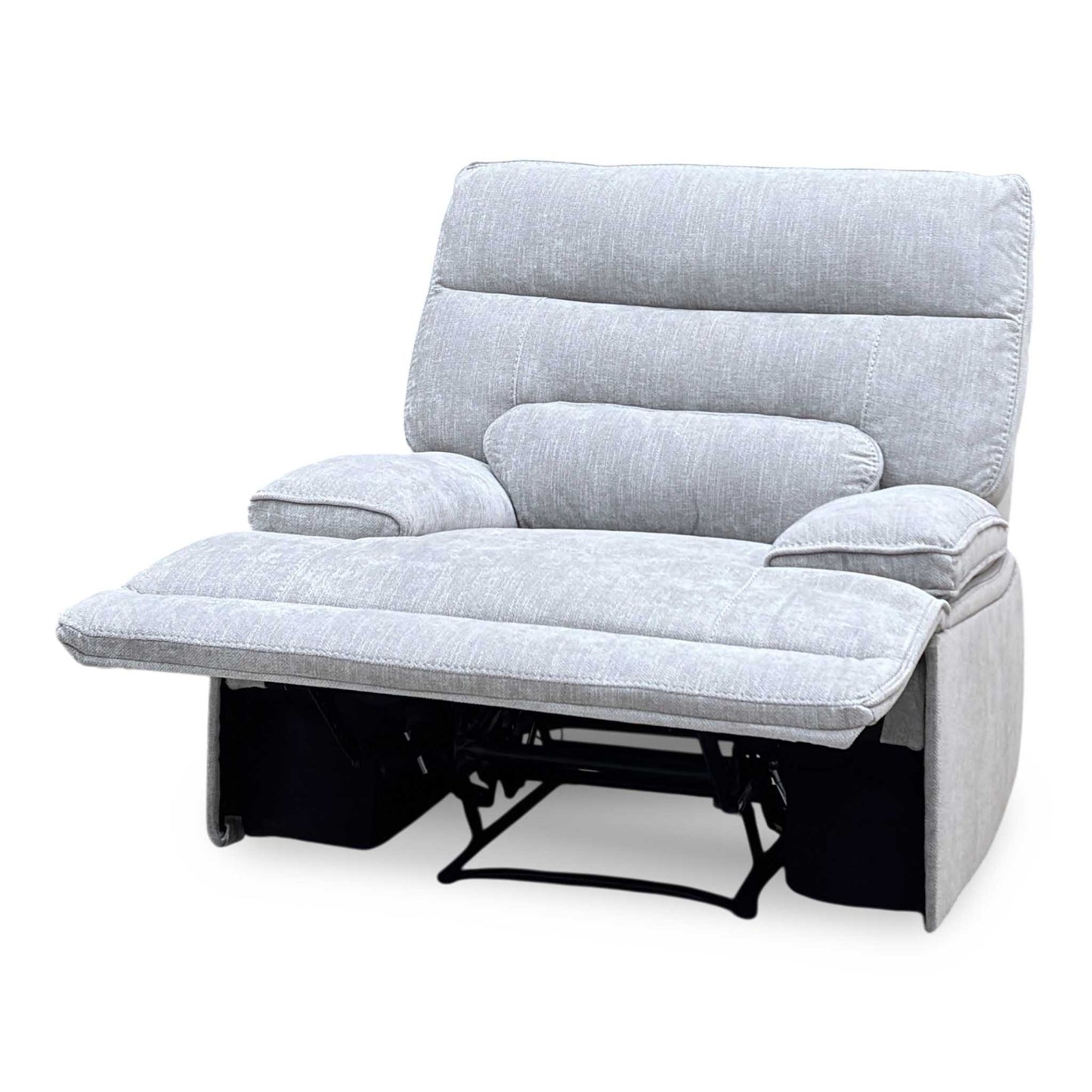‘Olivia’ Grey Fabric Manual Recliner Armchair Thornbrook (a Joseph James brand)
