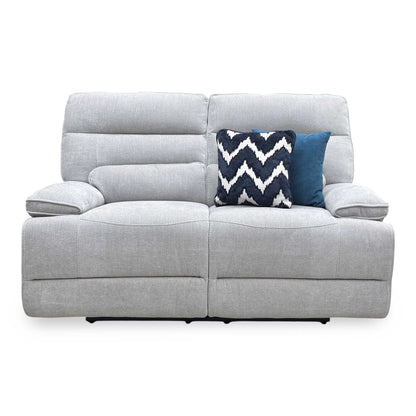‘Olivia’ Grey Fabric Manual Recliner 2 Seater Sofa Thornbrook (a Joseph James brand)