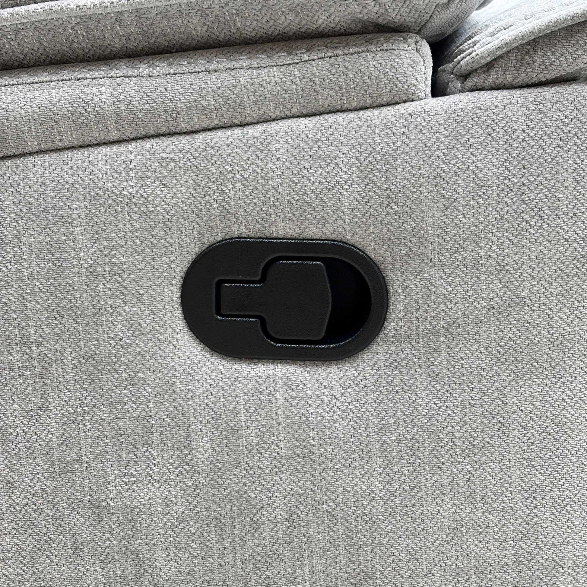 ‘Olivia’ Grey Fabric Manual Recliner 3 Seater Sofa Thornbrook (a Joseph James brand)