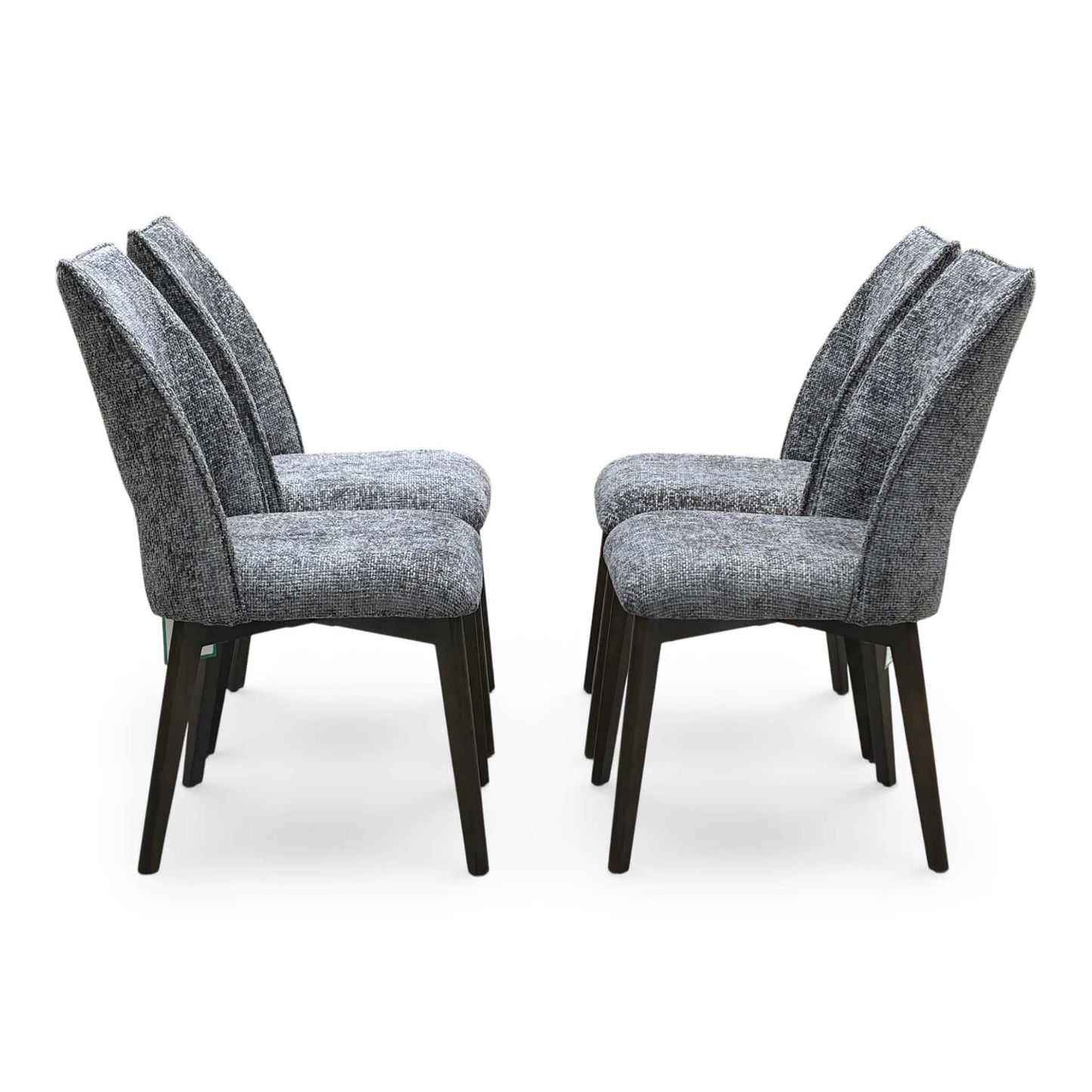 ‘Valley’ Dark Grey Fabric Dining Chairs - Set of 4 Thornbrook (a Joseph James brand)