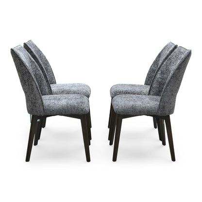 ‘Valley’ Dark Grey Fabric Dining Chairs - Set of 4 Thornbrook (a Joseph James brand)