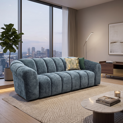 ‘Rhianna’ Aston Seafoam Green 47520 Fabric 3 Seater Sofa Furniture Village