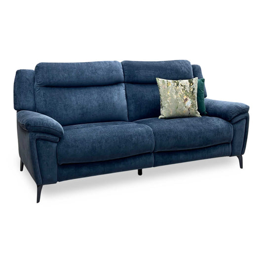 ‘Panache’ Manhattan Indigo Fabric 3 Seater Sofa Furniture Village