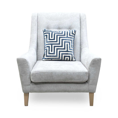 'Legend' Kingston Silver Fabric Designer Accent Chair Furniture Village