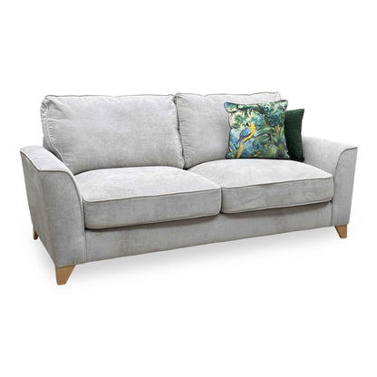 ‘Legend’ Kingston Silver Fabric 3 Seater Classic Back Sofa Furniture Village