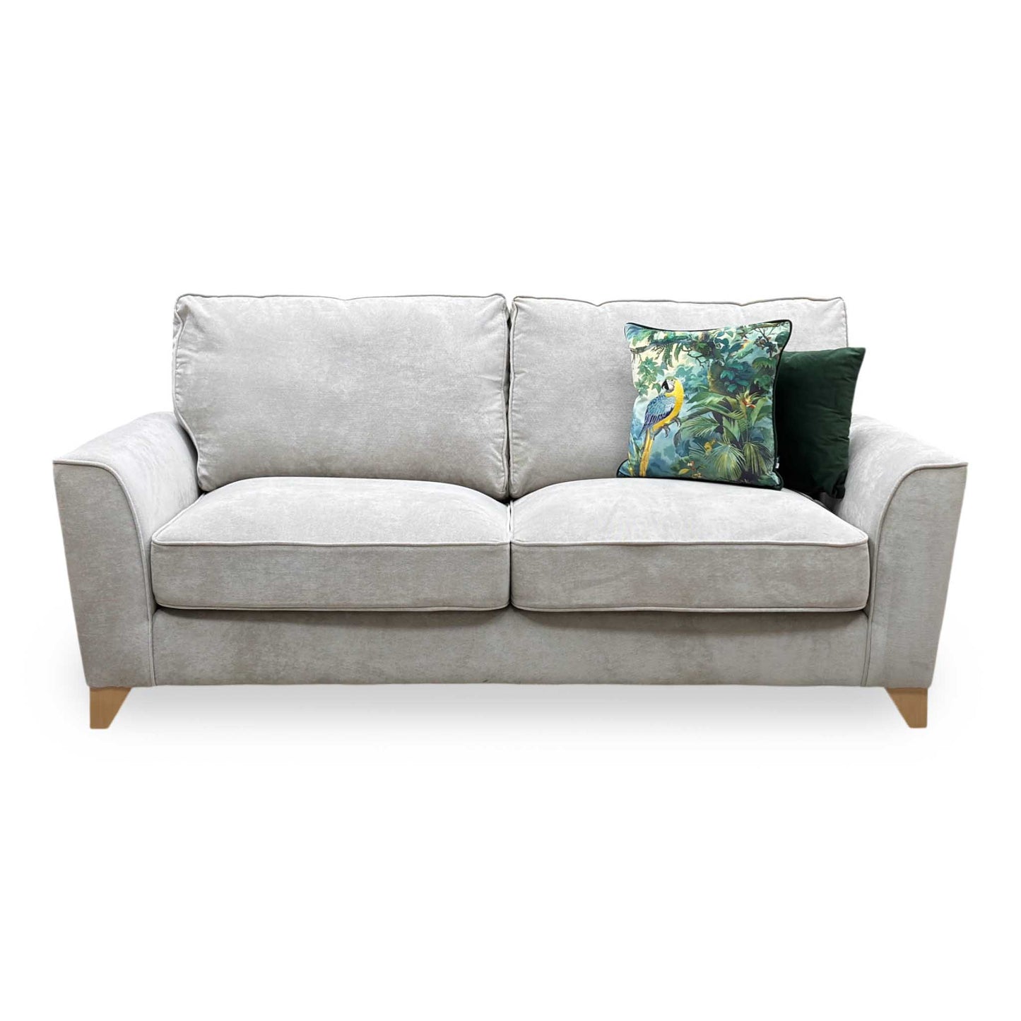 ‘Legend’ Kingston Silver Fabric 3 Seater Classic Back Sofa Furniture Village