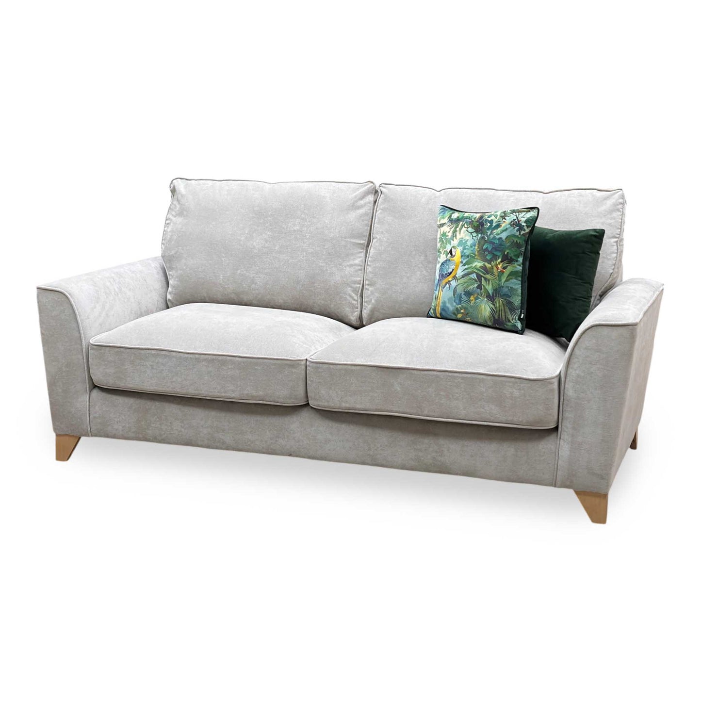 ‘Legend’ Kingston Silver Fabric 3 Seater Classic Back Sofa Furniture Village