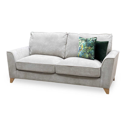 ‘Legend’ Kingston Silver Fabric 3 Seater Classic Back Sofa Furniture Village