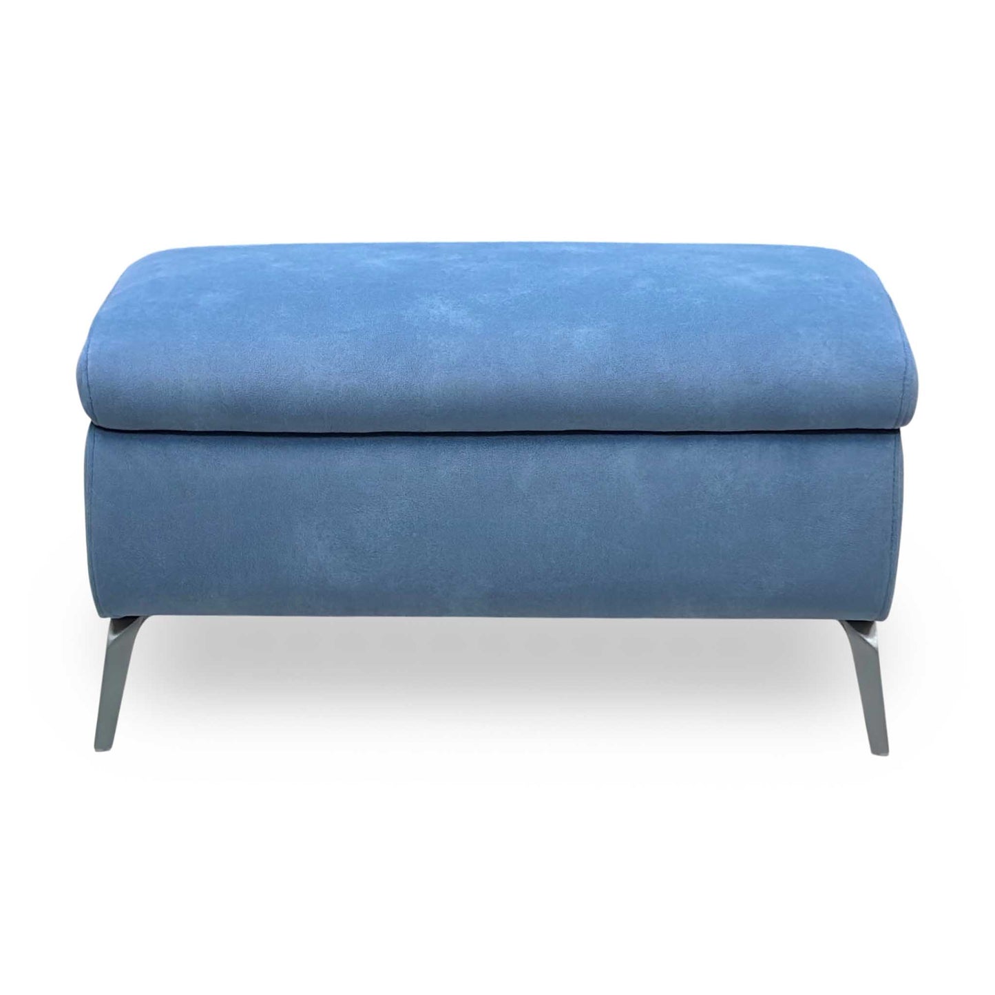 ‘Daytona’ Dexter Wave Blue Fabric Footstool Furniture Village