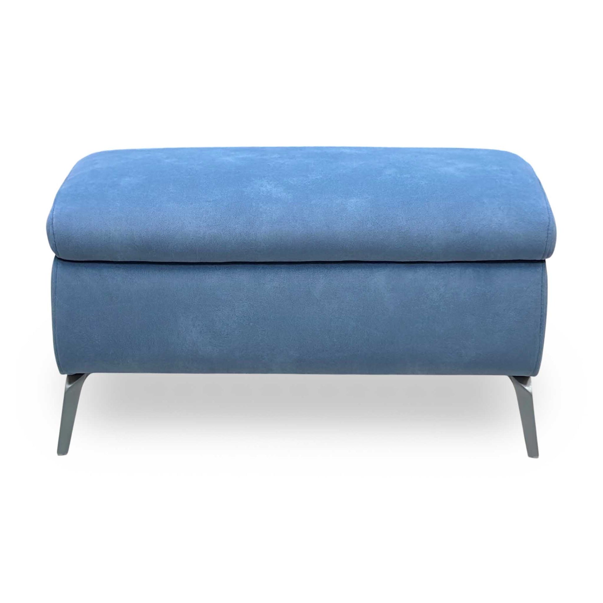 ‘Daytona’ Dexter Wave Blue Fabric Footstool Furniture Village