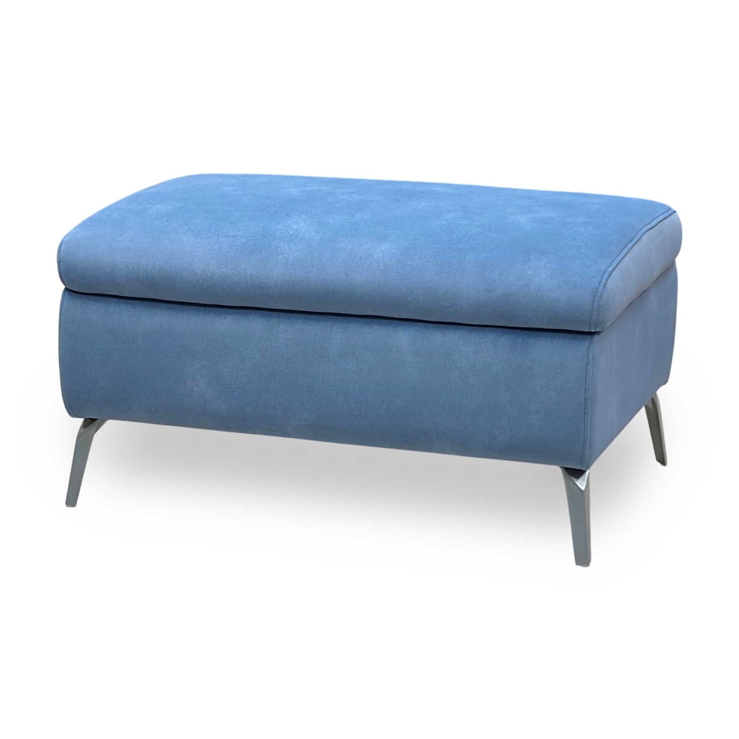 ‘Daytona’ Dexter Wave Blue Fabric Footstool Furniture Village