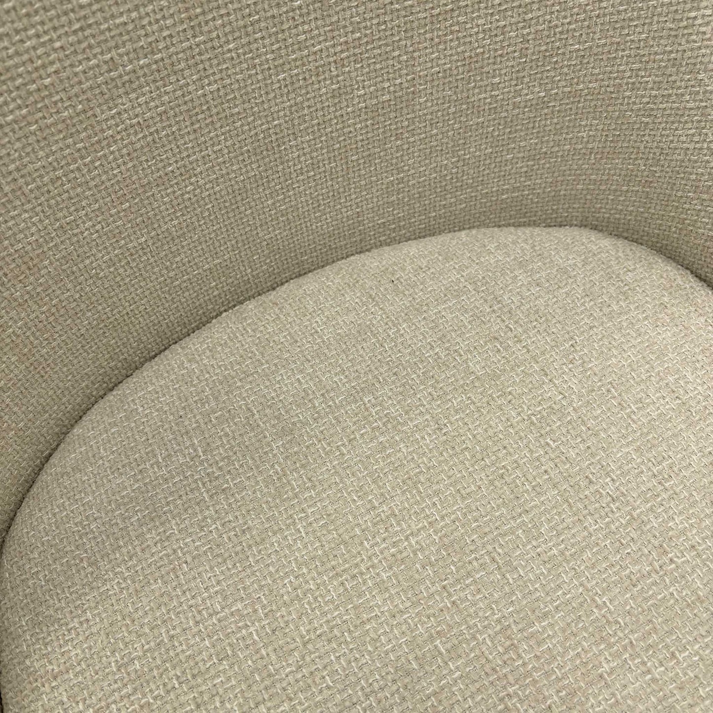 ‘Sadia’ Oak Veneer 110cm Round Dining Table with Biscuit Combination Dual Material Dining Chairs - Set of 4 Thornbrook (a Joseph James brand)