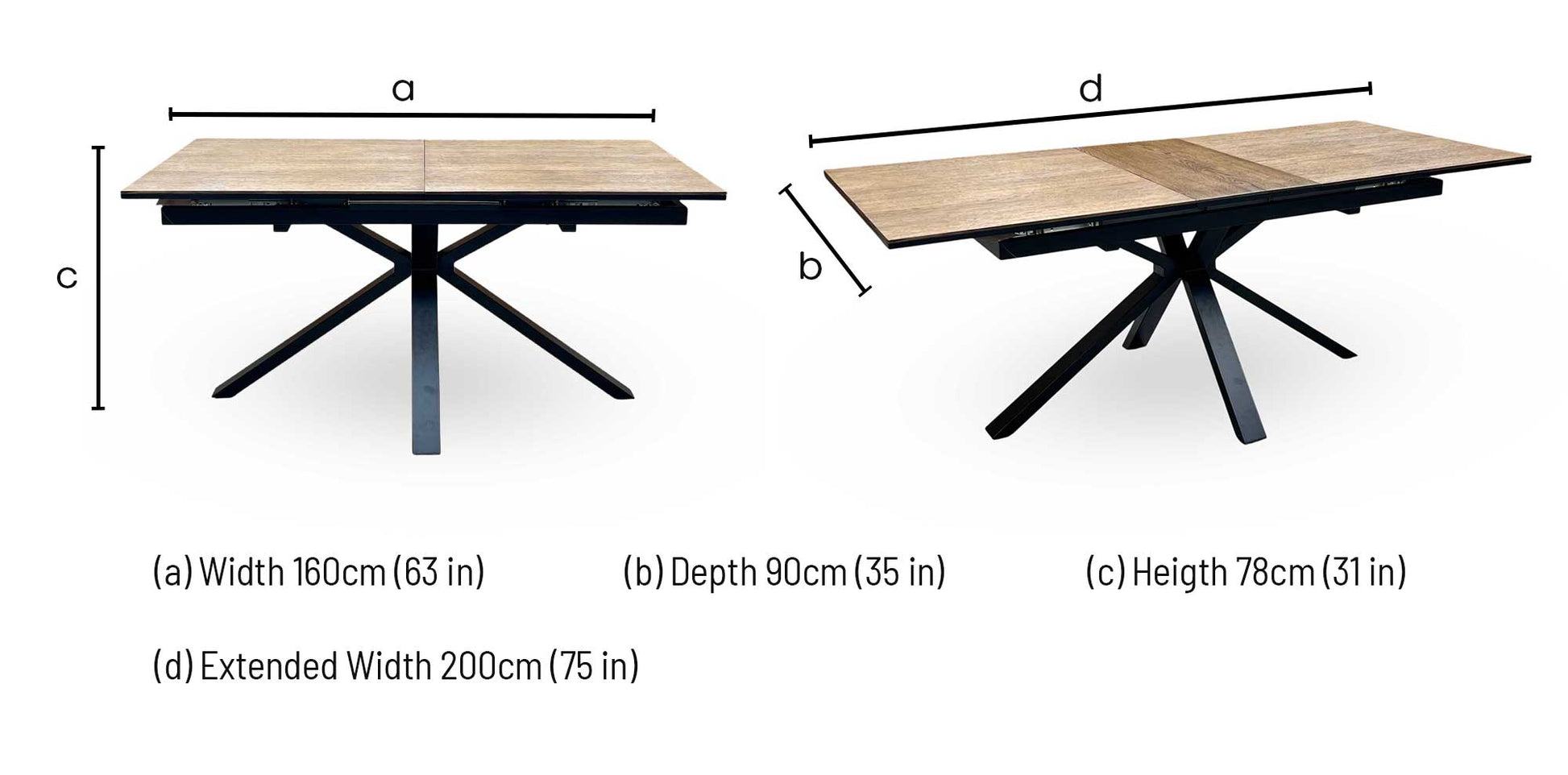 ‘Jupiter’ Dark Oak Pop Up Extending Dining Table Furniture Village