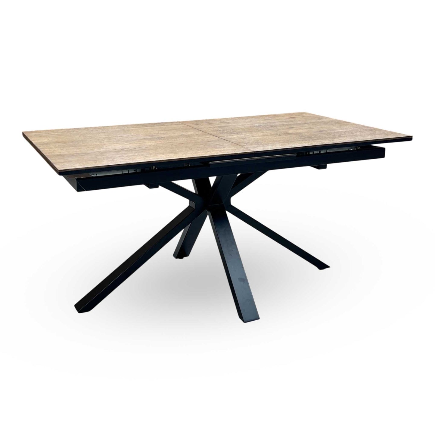 ‘Jupiter’ Dark Oak Pop Up Extending Dining Table Furniture Village