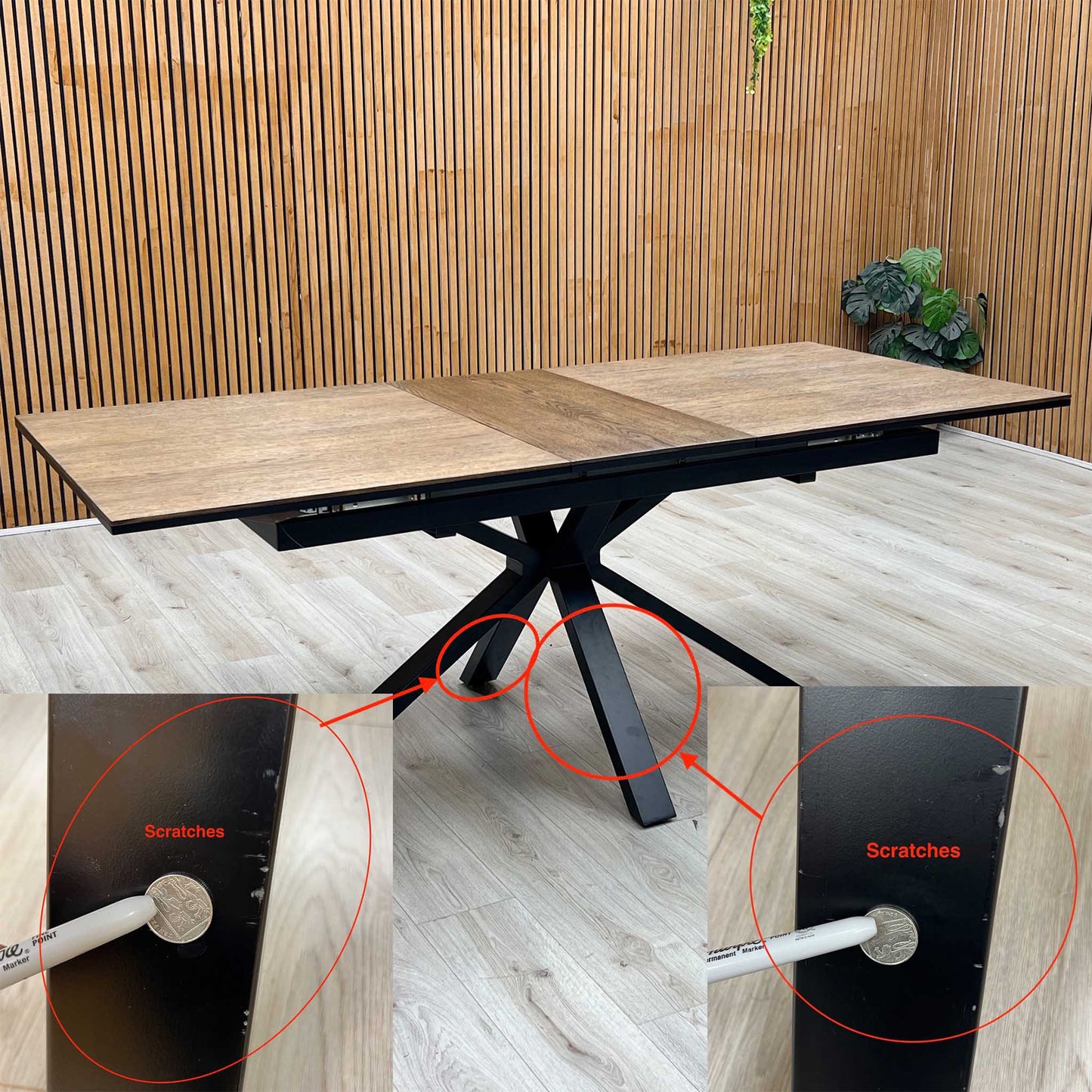 ‘Jupiter’ Dark Oak Pop Up Extending Dining Table Furniture Village