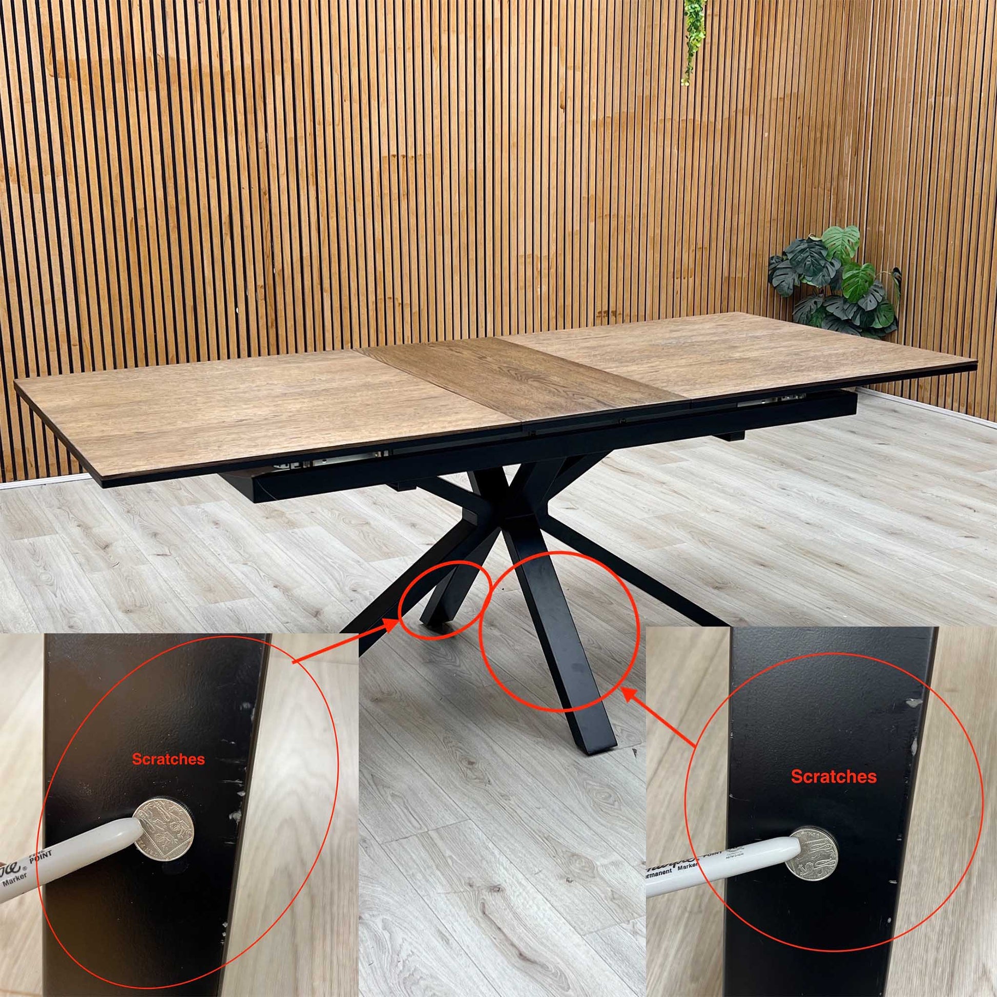 ‘Jupiter’ Dark Oak Pop Up Extending Dining Table Furniture Village