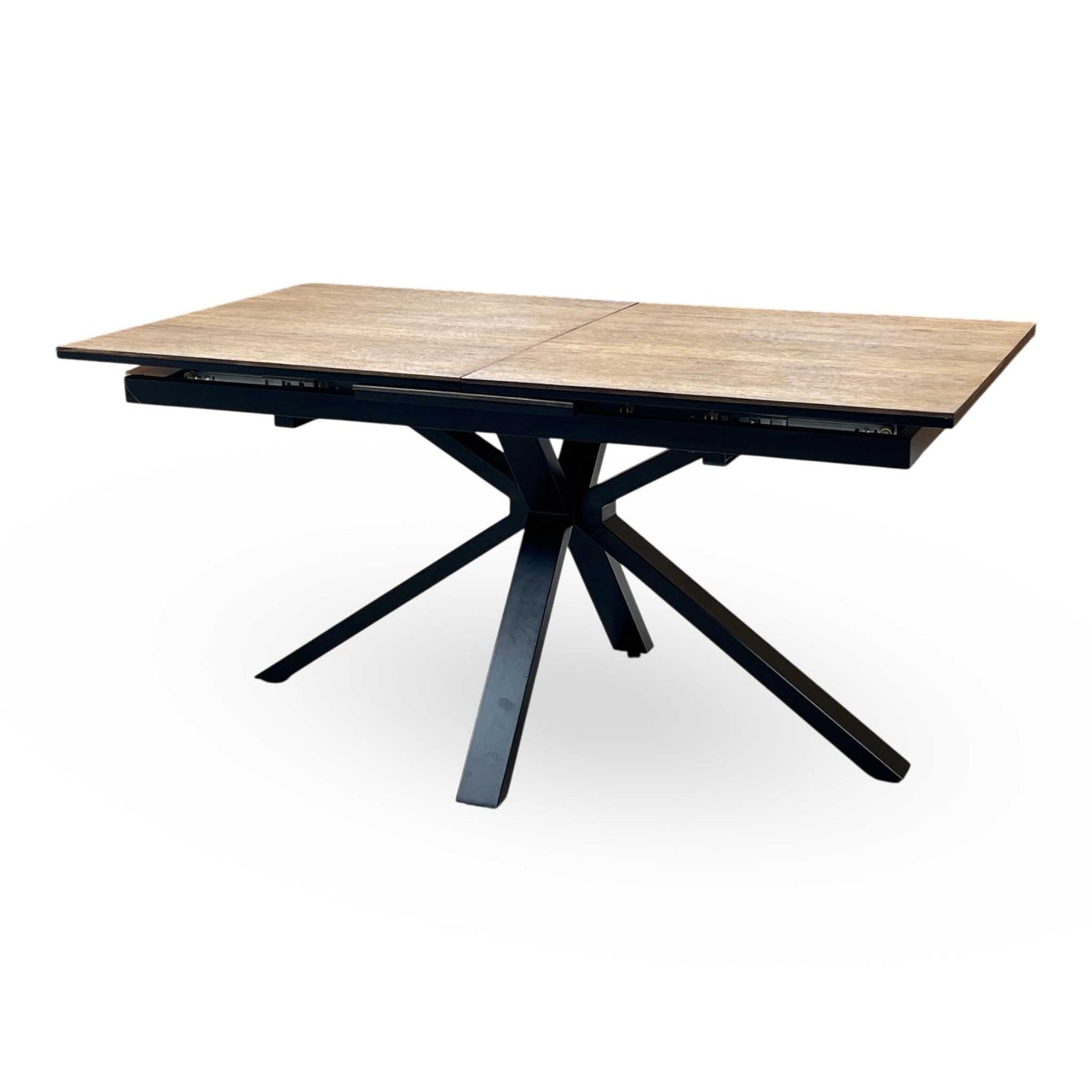 ‘Jupiter’ Dark Oak Pop Up Extending Dining Table Furniture Village
