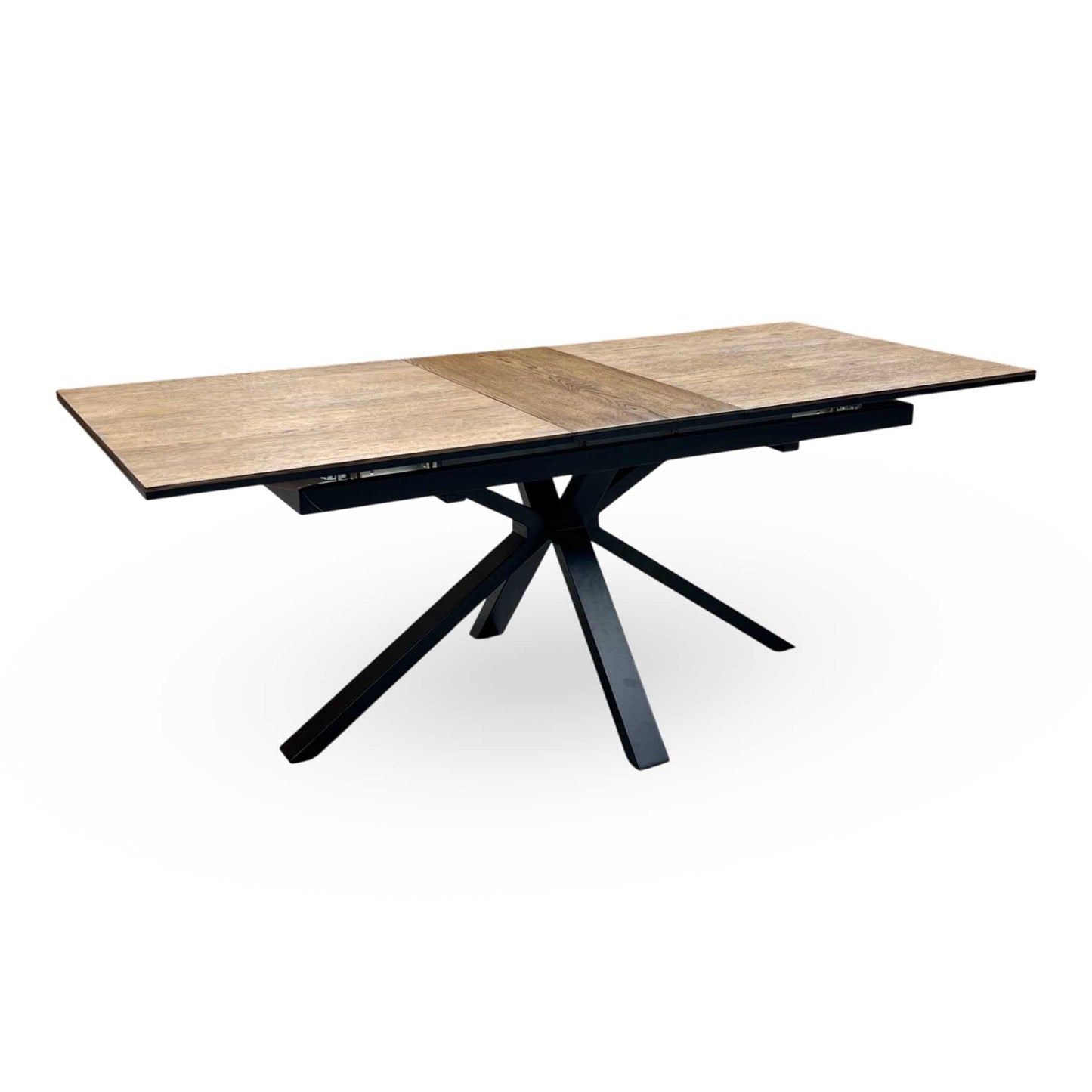 ‘Jupiter’ Dark Oak Pop Up Extending Dining Table Furniture Village